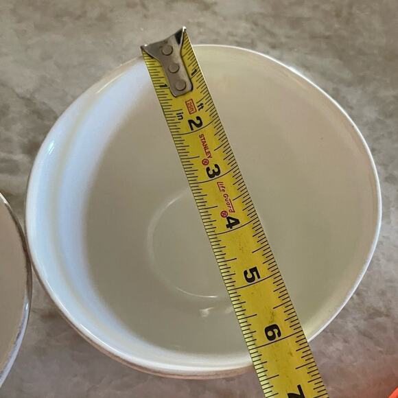 Crate & Barrel white bowls set of two 6-1/4” - Picture 9 of 12